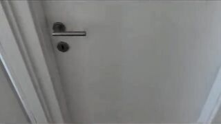 The neighbor wanted sex and the condom was lost in her pussy
