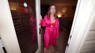 The neighbor came to the house on valentine day and had his way with her