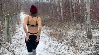 Husband shared his wife's pussy with friend during snowstorm