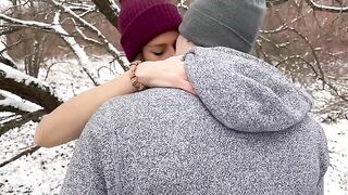 Husband shared his wife's pussy with friend during snowstorm