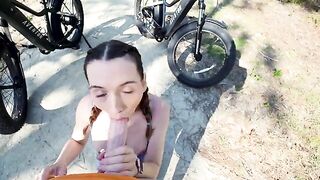 A tourist got a big dick experience from a hot petite brunette