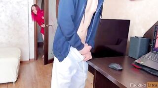 Redhead stepsis got her guy’s cum in her mouth and pussy