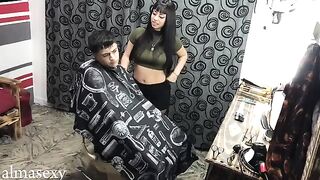 Argentinean slut fucked in the barbershop in this hot Almasexy video