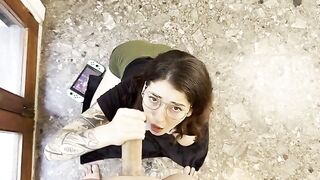 A gamer girl, possibly Emma Fiore, fell in love with a guy and gave him a blowjob