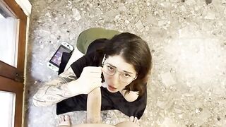 A gamer girl, possibly Emma Fiore, fell in love with a guy and gave him a blowjob