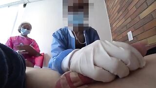 Two crazy nurses checked my dick in the hospital. Public nuts!
