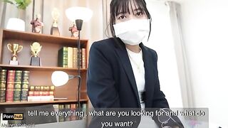 The hot gardener fucked the cute Asian teacher Mya Mya in the classroom
