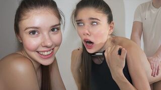 The guy hammered the girl’s wet pussy until he came inside