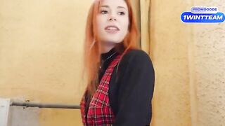 A busty chick gets fucked in the vestibule and at a YouTuber’s place