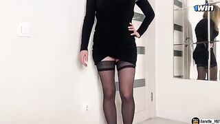 A step mom checked the size of my cock