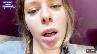 The flatmate-girl doesn't mind periodic fucking in the kitchen and getting cum in her mouth and pigtails