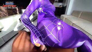 Mary J steals Miles Morales' powers with multiple creampies in this steamy Spiderman X scene