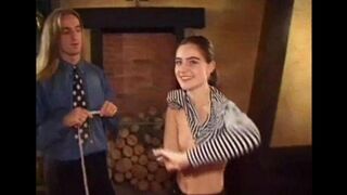 A girl with a big bush and small boobs