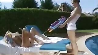 The first lesbian experience of two girls who caress each other