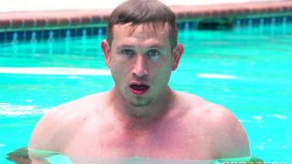 I wanted to lie in the sun and got fucked by the pool