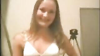 A cute young girl gets fucked in a homemade video