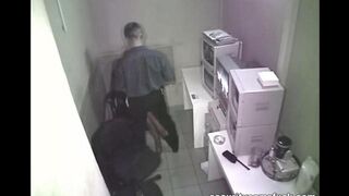The camera is hiding and fucking happens in the office