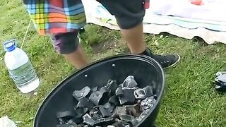 A group of young Russians fucked with some students in nature