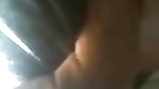 The guy pressed ass of girl on the bus and jerked off