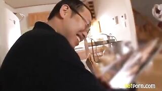 Sex with her classmates in class, hot Asian teen gets fucked hard
