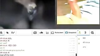 The wife has sex with her husband through webcam