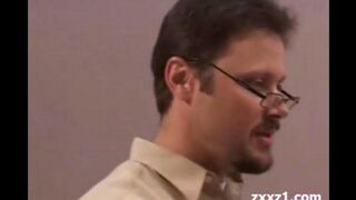 The teacher put a dirty girl in cancer and finished it in his mouth