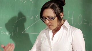 The girl is having trouble with a subject, so she asks her teacher for help