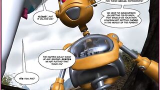 Comic book with robots turned into porn