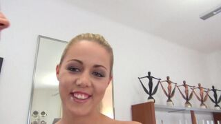 The whore agreed to deepthroat blowjob to get a new dress paid for