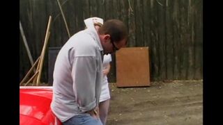 A nurse can be a real slut in the car, especially in uniform