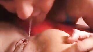 Anal rimming with two charming girls is a real treat