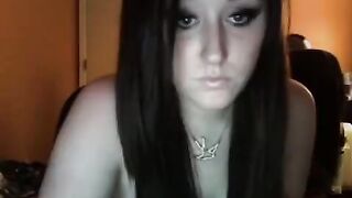 A daughter with big boobs is fucking her father on the webcam live show