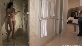 Babe was caught in the bedroom, Johnny Sins fucked her rudely there