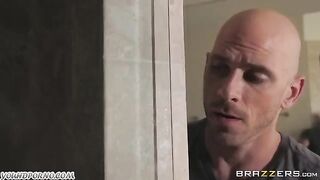 Babe was caught in the bedroom, Johnny Sins fucked her rudely there