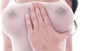 The charming girl sat on the member and began to move her hips
