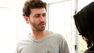 Two men fucked sexy brunette Veronika Avluv hard