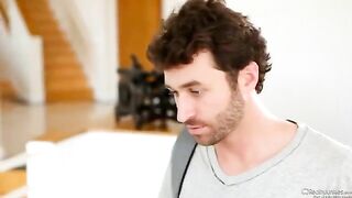 Two men fucked sexy brunette Veronika Avluv hard