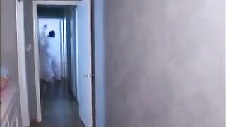 The sexy girl was fucked by a monster in the mouth