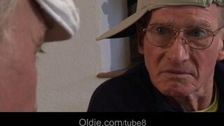 Two mature people fucked by two young girlfriends