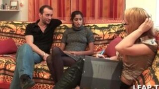 The girl quickly figured out that they wanted to have sex with her