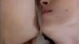 A friend tasted the sperm from the vagina and anus with enthusiasm