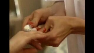 Lesbians fuck each other in their holes and slap their asses