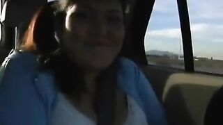 The fat woman is not embarrassed to show her big tits and pussy