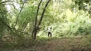 A girl was fucked by a maniac in the forest