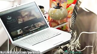 A masseur seduced a Chinese girl and fucked her with oil
