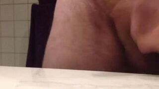 A man came to the table with his semen and began to play with it