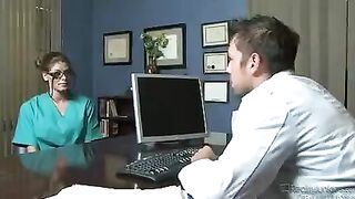 Nurses are not only giving you medical help but also giving you blowjobs