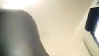A negro man fucks his fat wife in her ass hole in a homemade scene