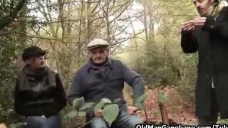 Father and son fuck daughter and sister in the forest