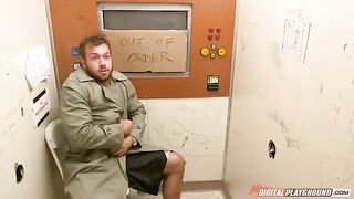 Cute girl Eva Lovodi took a cumshot into her beautiful tits